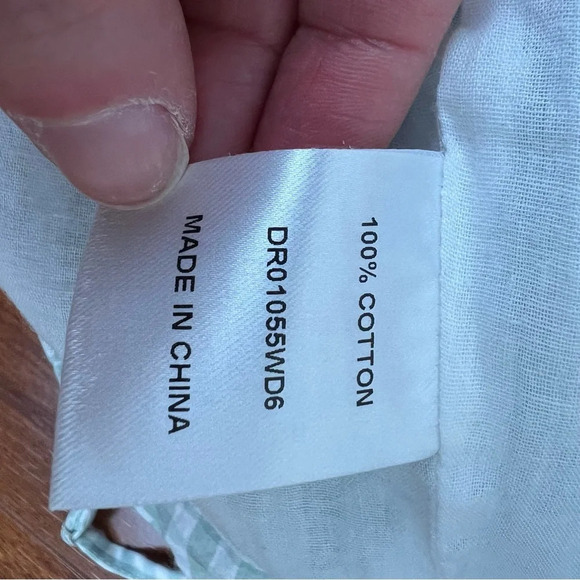 Meshki Eileen Gingham Corset Ruched Mini Dress Green White Size XXS - Picture 6 of 6